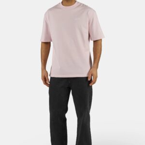 Pike Oversized Tee Washed Powder Pink White